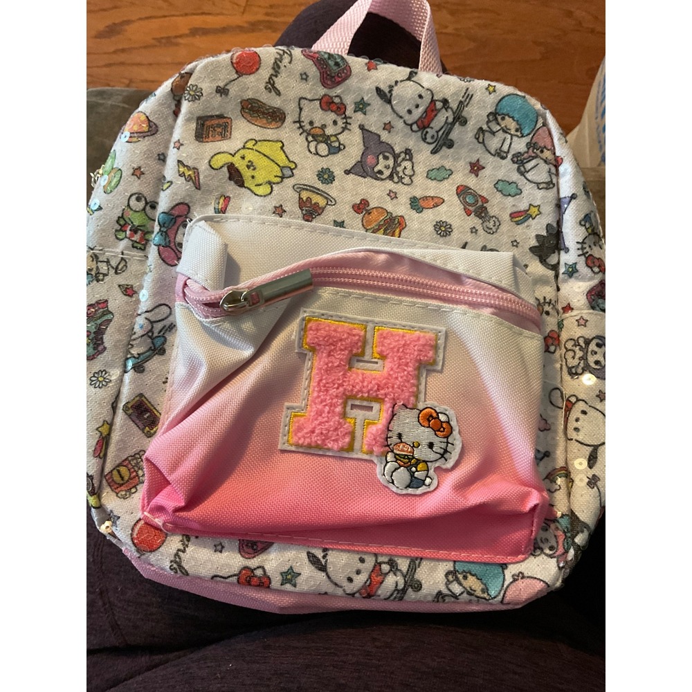 Hello Kitty and Friends Mini Backpack‎ Sequins Pink H Patch Kids Small